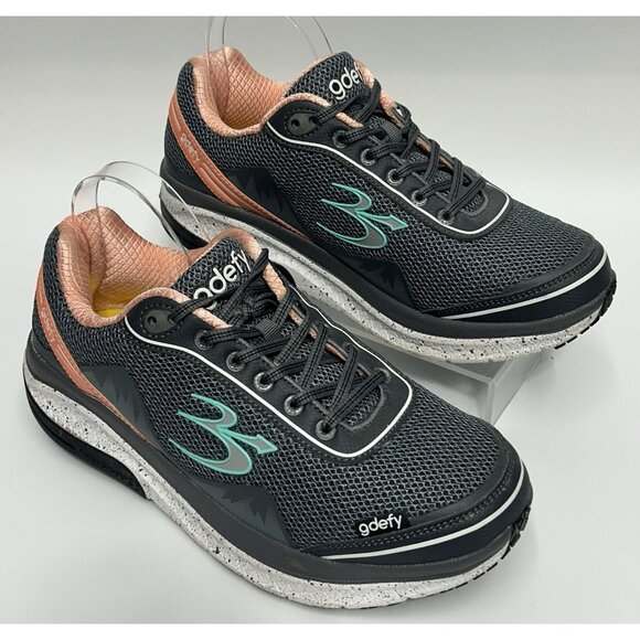 Gdefy Gravity Defier Mighty Walk womens Shoes Sz 10 Grey Pink Comfort Support - Picture 6 of 11